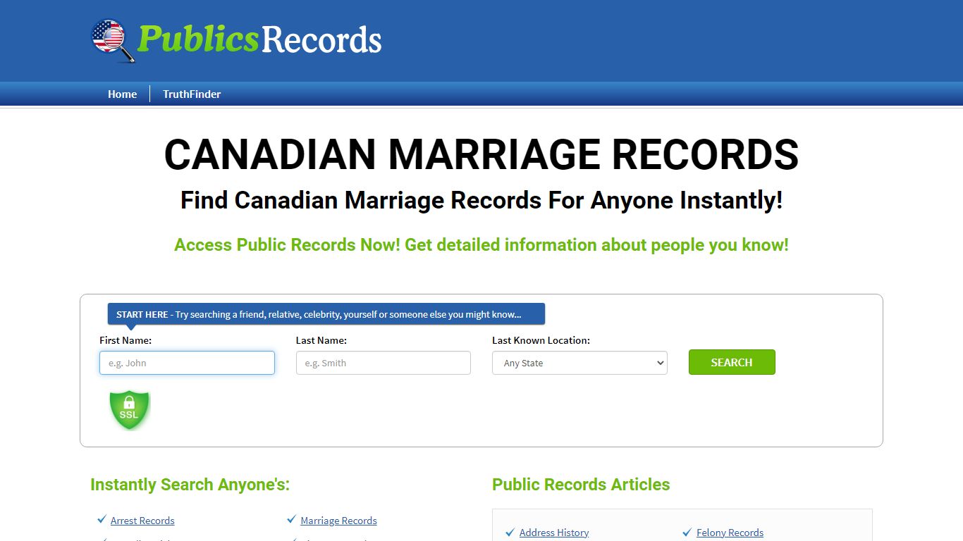 Find Canadian Marriage Records For Anyone Instantly!