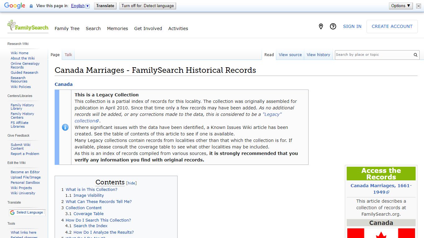 Canada Marriages - FamilySearch Historical Records